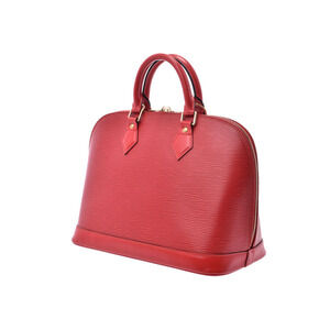 Louis Vuitton Leather Alma Red Handbag Epi